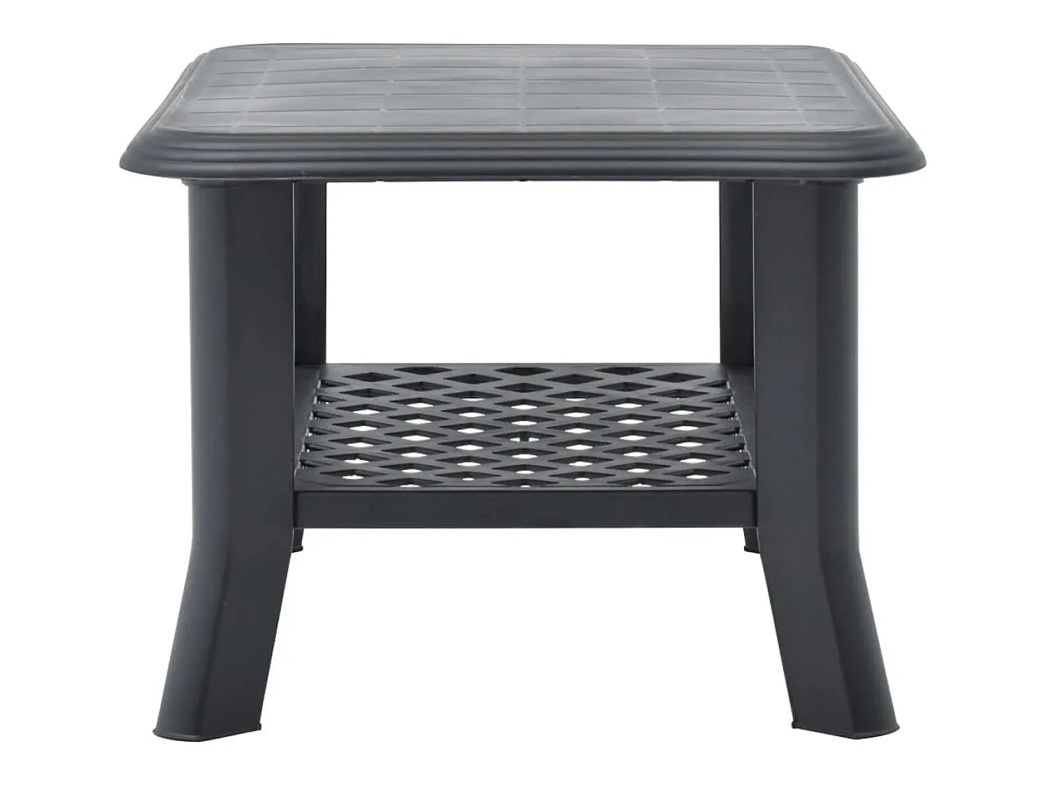Mesa De Centro* Mesa de centro | Mesa de apoio | Mesa de café 90x60x46 cm plástico antracite Preto