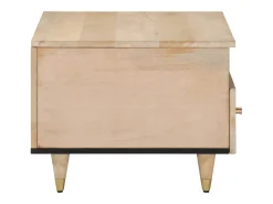 Mesa De Centro* Mesa de centro | Mesa de apoio | Mesa de café 80x54x40 cm madeira de mangueira maciça Castanho