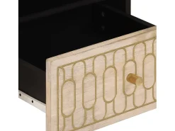 Mesa De Centro* Mesa de centro | Mesa de apoio | Mesa de café 80x54x40 cm madeira de mangueira maciça Castanho