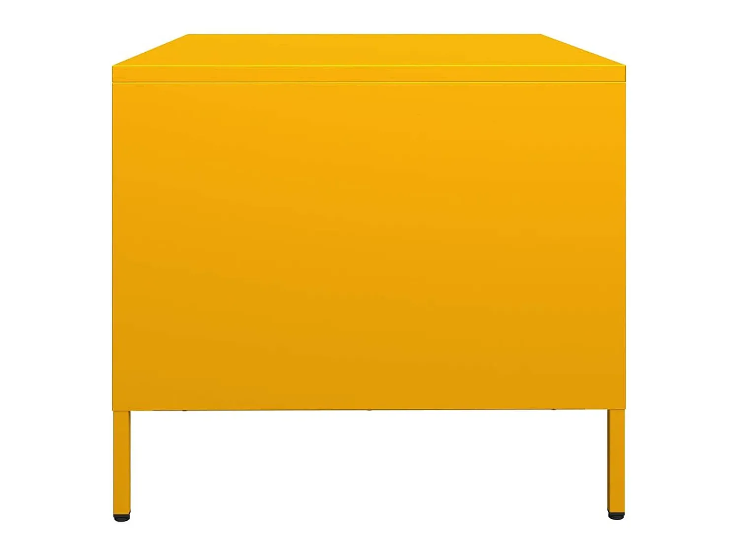 Mesa De Centro* Mesa de centro | Mesa de apoio 101.5x50x43.5 cm aço laminado frio mostarda Amarelo