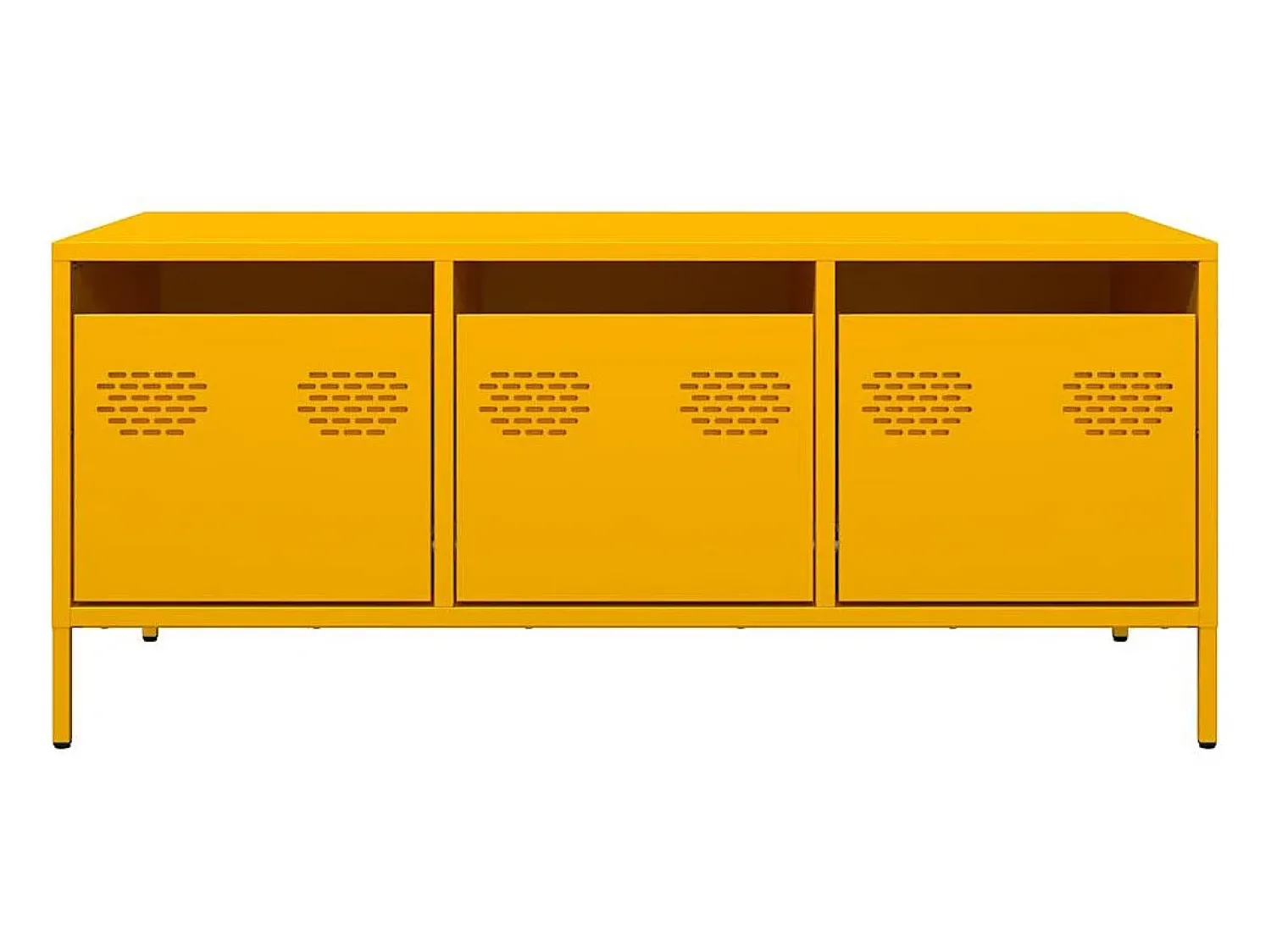 Mesa De Centro* Mesa de centro | Mesa de apoio 101.5x50x43.5 cm aço laminado frio mostarda Amarelo