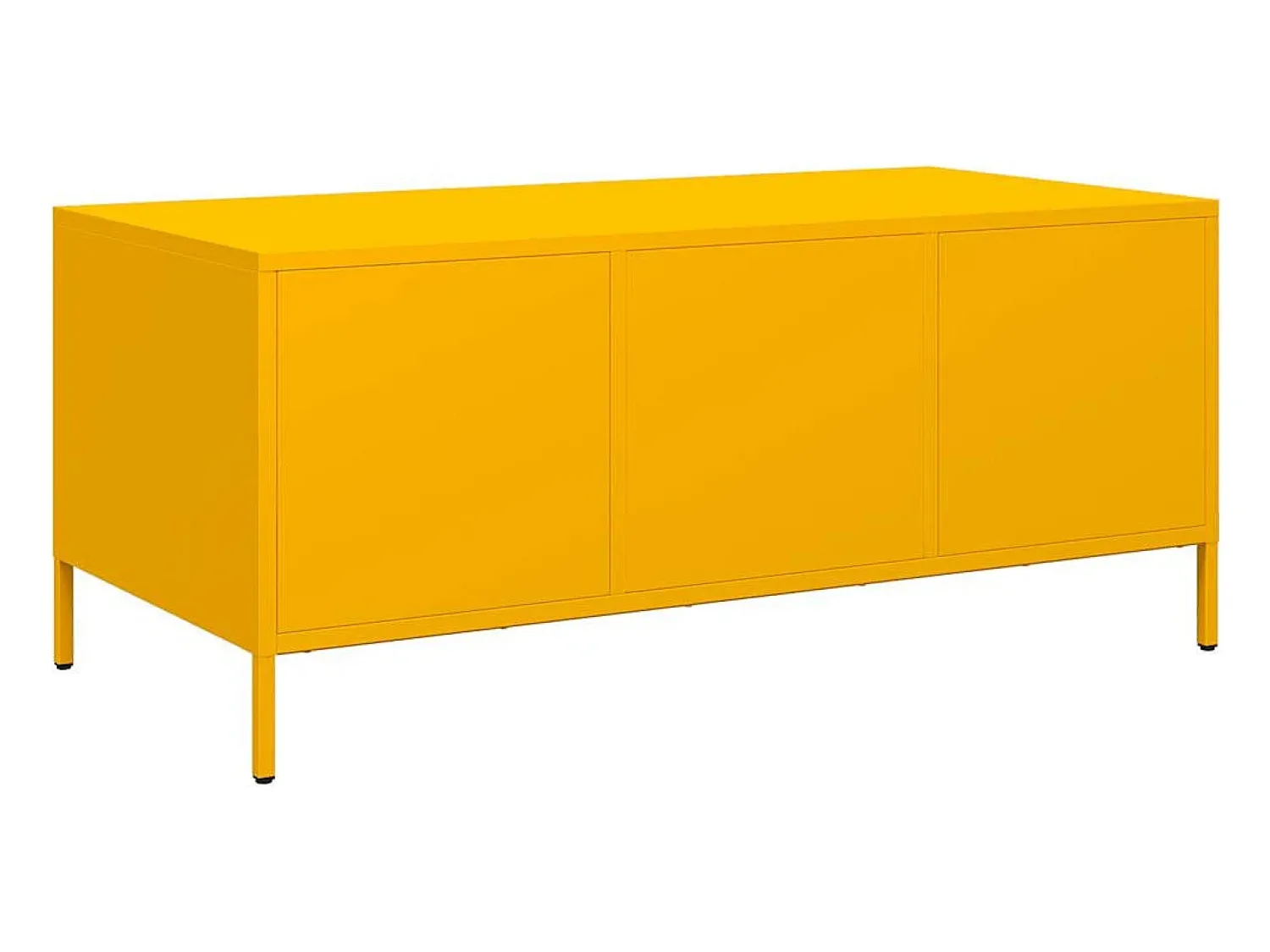 Mesa De Centro* Mesa de centro | Mesa de apoio 101.5x50x43.5 cm aço laminado frio mostarda Amarelo
