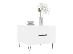 Mesa de centro | Mesa de apoio 50x50x40 cm madeira processada brilhante^ Mesa De Centro