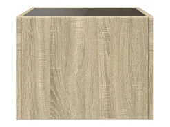 Mesa De Centro| Mesa de centro | Mesa de apoio luzes LED Infinity 40x40x30 cm carvalho sonoma Castanho