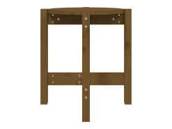 Mesa De Centro* Mesa de centro | Mesa de apoio Ø 42.5x45 cm madeira pinho maciça -mel Castanho