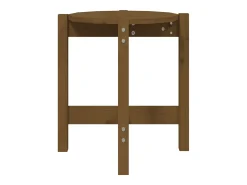 Mesa De Centro* Mesa de centro | Mesa de apoio Ø 42.5x45 cm madeira pinho maciça -mel Castanho