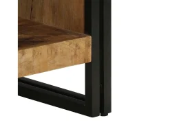 Mesa De Centro* Mesa de centro | Mesa de apoio | Mesa de café 50x50x38 cm madeira de mangueira áspera maciça Castanho
