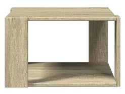 Mesa De Centro| Mesa de centro | Mesa de apoio 51.5x51.5x30cm derivados madeira carvalho sonoma Castanho