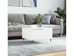 Mesa De Centro| Mesa de centro | Mesa de apoio 55x55x36.5 cm derivados de madeira Branco