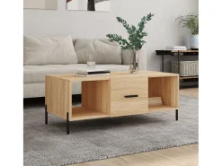 Hot Mesa de centro | Mesa de apoio 102x50x40 derivados de madeira carvalho sonoma Castanho