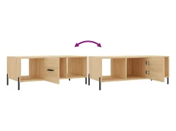 Hot Mesa de centro | Mesa de apoio 102x50x40 derivados de madeira carvalho sonoma Castanho