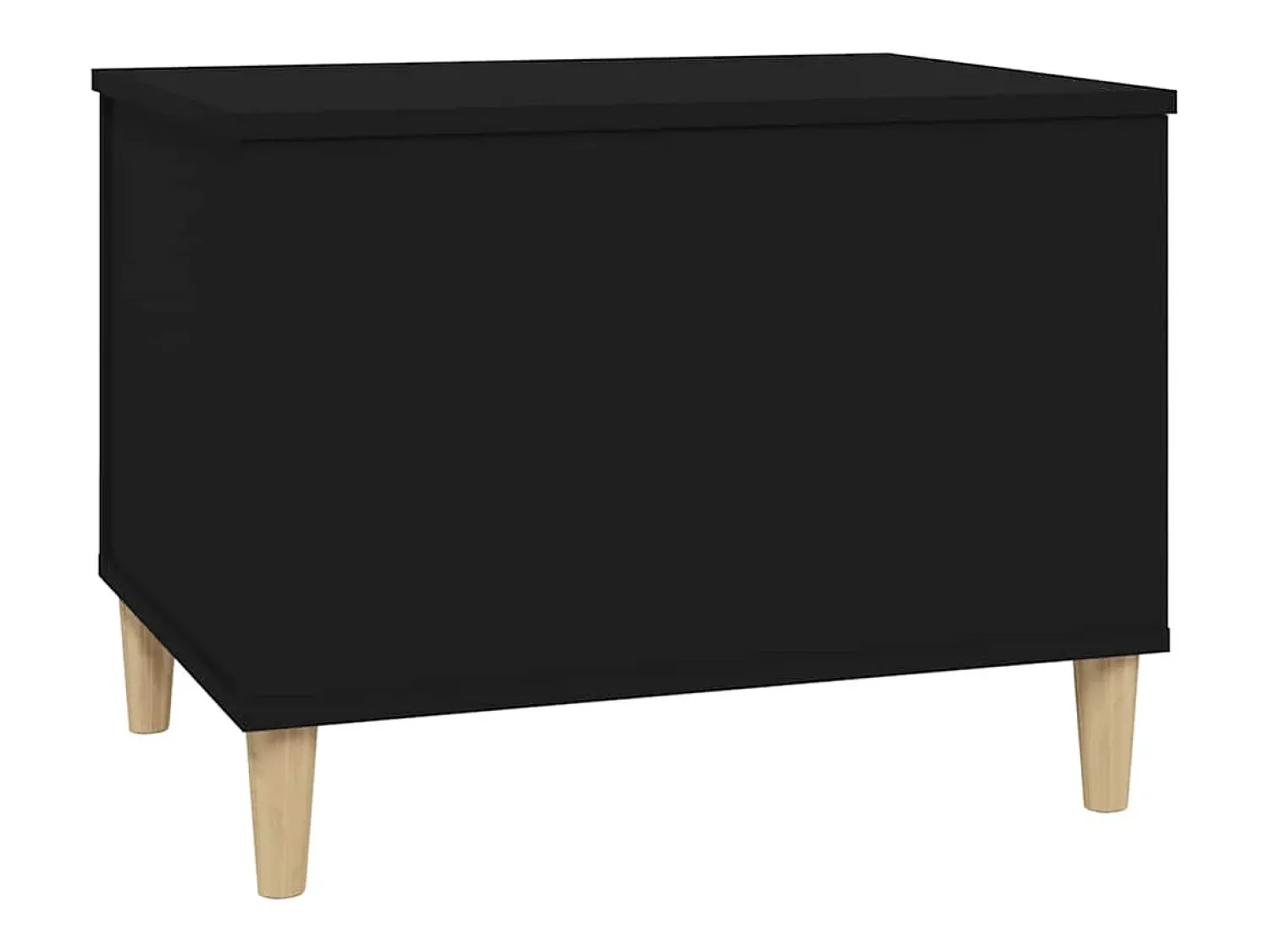 Mesa De Centro* Mesa de centro | Mesa de apoio 60x44.5x45 cm derivados de madeira Preto