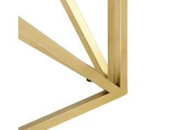 Hot Mesa de centro | Mesa de apoio aço inoxidável e vidro temperado dourado Cor de laranja
