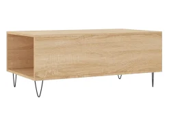 Mesa De Centro| Mesa de centro | Mesa de apoio 90x50x36.5 cm derivados madeira carvalho sonoma Castanho
