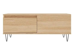 Mesa De Centro| Mesa de centro | Mesa de apoio 90x50x36.5 cm derivados madeira carvalho sonoma Castanho