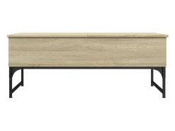Mesa de centro | Mesa de apoio 100x50x40 cm deriv. madeira/metal carvalho sonoma^ Mesa De Centro