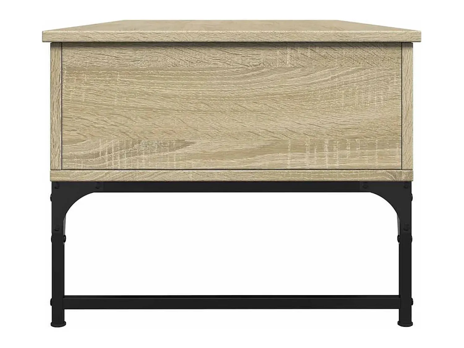 Mesa de centro | Mesa de apoio 100x50x40 cm deriv. madeira/metal carvalho sonoma^ Mesa De Centro