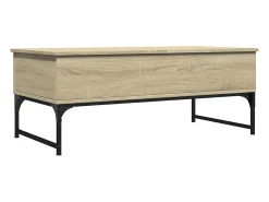 Mesa de centro | Mesa de apoio 100x50x40 cm deriv. madeira/metal carvalho sonoma^ Mesa De Centro
