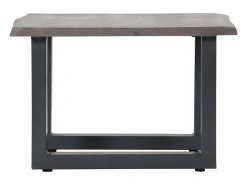 Mesa De Centro* Mesa de centro | Mesa de apoio | Mesa de café c/ arestas vivas 60x60x40cm acácia maciça Cinzento