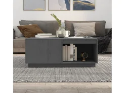 Mesa De Centro| Mesa de centro | Mesa de apoio 100x101x40.5 cm madeira de pinho maciça Cinzento