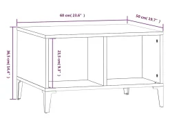 Discount Mesa de centro | Mesa de apoio 60x50x36.5 cm derivados de madeira cinza sonoma Cinzento