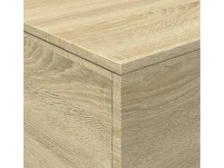 Mesa De Centro| Mesa de centro | Mesa de apoio com luzes LED 90x50x40 cm carvalho sonoma Castanho