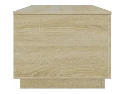 Mesa De Centro| Mesa de centro | Mesa de apoio com luzes LED 90x50x40 cm carvalho sonoma Castanho