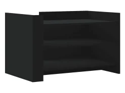 New Mesa de centro | Mesa de apoio 80x50x50 cm derivados de madeira Preto