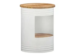 Mesa De Centro| Mesa de centro | Mesa de apoio | Mesa de café 43x55 cm madeira de mangueira maciça Castanho