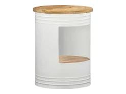 Mesa De Centro| Mesa de centro | Mesa de apoio | Mesa de café 43x55 cm madeira de mangueira maciça Castanho