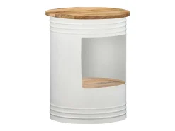 Mesa De Centro| Mesa de centro | Mesa de apoio | Mesa de café 43x55 cm madeira de mangueira maciça Castanho