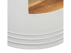 Mesa De Centro| Mesa de centro | Mesa de apoio | Mesa de café 43x55 cm madeira de mangueira maciça Castanho