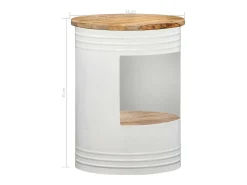 Mesa De Centro| Mesa de centro | Mesa de apoio | Mesa de café 43x55 cm madeira de mangueira maciça Castanho