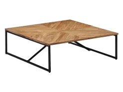Mesa De Centro| Mesa de centro | Mesa de apoio | Mesa de café 110x110x36 cm madeira de acácia maciça Castanho