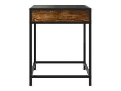 Mesa De Centro* Mesa de centro | Mesa de apoio luzes LED Infinity 40x40x51 cm carvalho fumado Castanho
