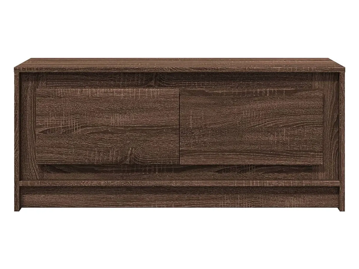 Discount Mesa de centro | Mesa de apoio c/ luzes LED derivados madeira carvalho Castanho