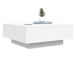 Mesa De Centro* Mesa de centro | Mesa de apoio 80x80x31 cm contraplacado Branco