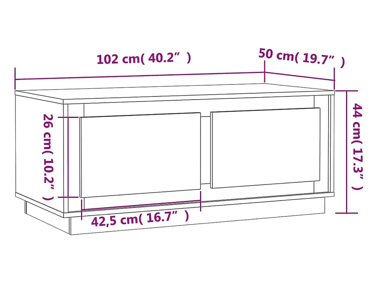 Mesa de centro | Mesa de apoio 102x50x44 cm derivados madeira carvalho^ Mesa De Centro
