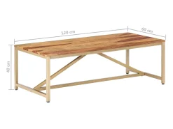 Mesa de centro | Mesa de apoio | Mesa de café 120x60x40 cm madeira maciça^ Mesa De Centro