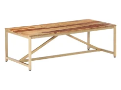 Mesa de centro | Mesa de apoio | Mesa de café 120x60x40 cm madeira maciça^ Mesa De Centro