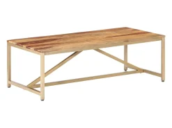Mesa de centro | Mesa de apoio | Mesa de café 120x60x40 cm madeira maciça^ Mesa De Centro