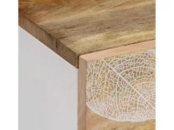 Mesa De Centro* Mesa de centro | Mesa de apoio | Mesa de café 100x54x40 cm madeira de mangueira maciça Castanho