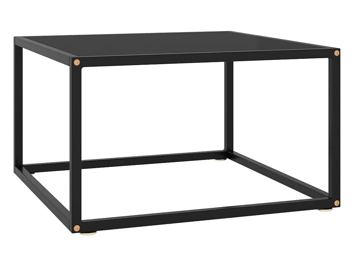 Mesa De Centro* Mesa de centro | Mesa de apoio 60x60x35 cm vidro Preto