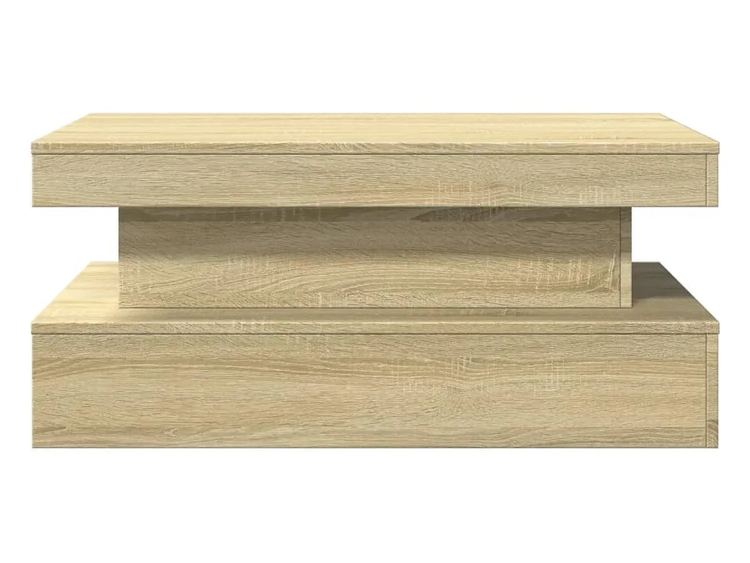 Discount Mesa de centro | Mesa de apoio com luzes LED 90x50x40 cm carvalho sonoma Castanho