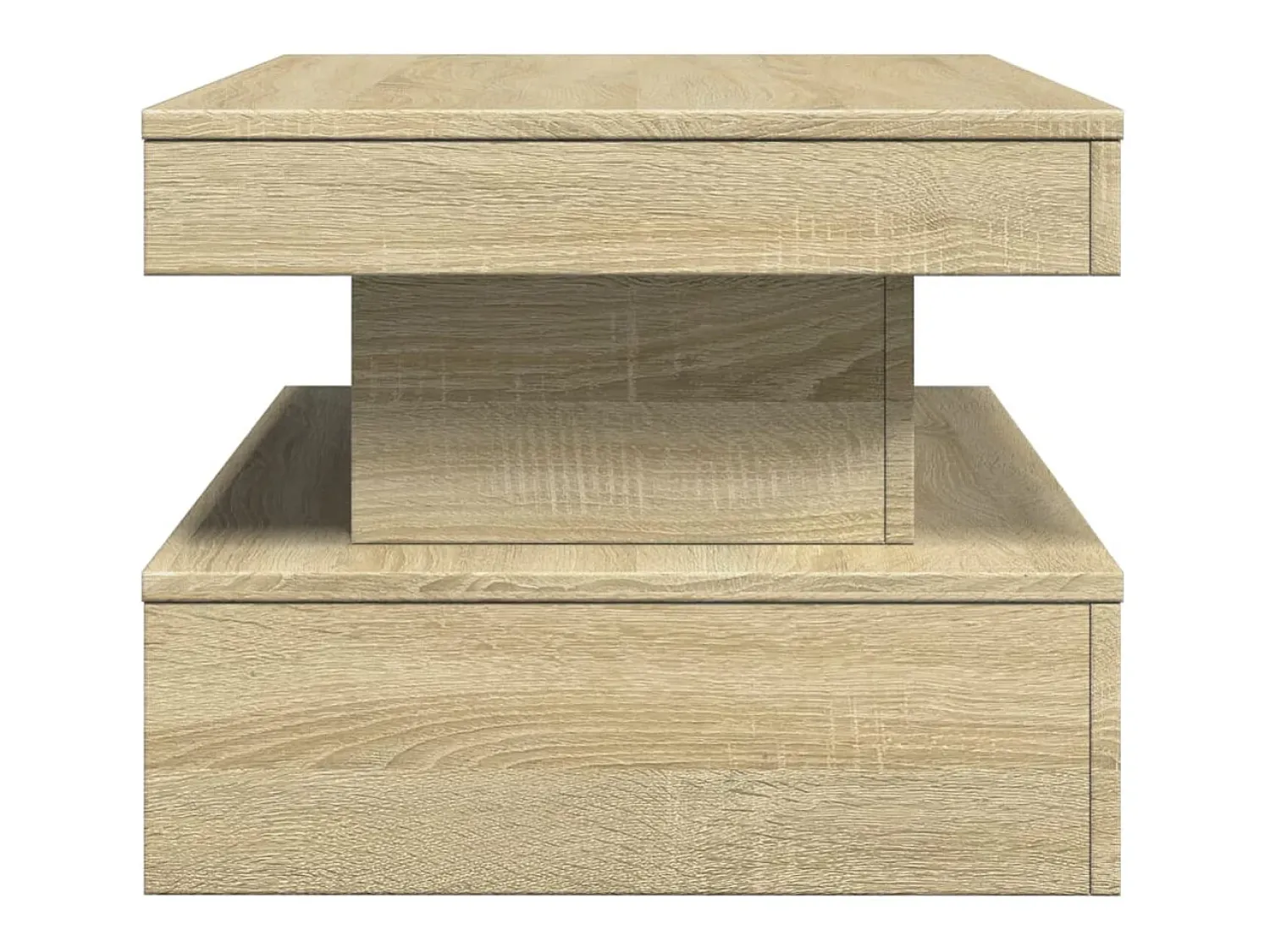 Discount Mesa de centro | Mesa de apoio com luzes LED 90x50x40 cm carvalho sonoma Castanho