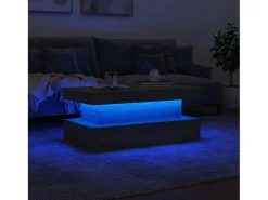 Discount Mesa de centro | Mesa de apoio com luzes LED 90x50x40 cm carvalho sonoma Castanho