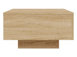 Discount Mesa de centro | Mesa de apoio com luzes LED 55x55x31 cm carvalho sonoma Castanho