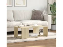 Mesa De Centro| Mesa de centro | Mesa de apoio 89.5x48x30 cm derivados madeira carvalho sonoma Castanho