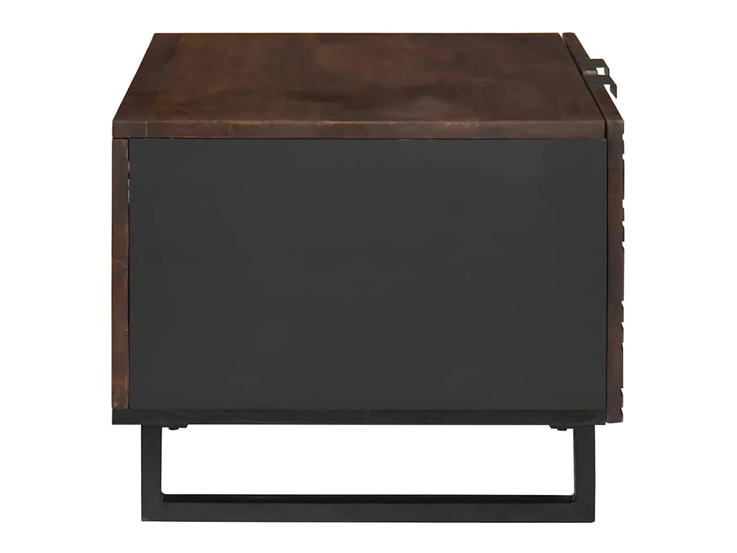 Mesa De Centro| Mesa de centro | Mesa de apoio | Mesa de café Marrom e Preto 80x50x40 cm Castanho