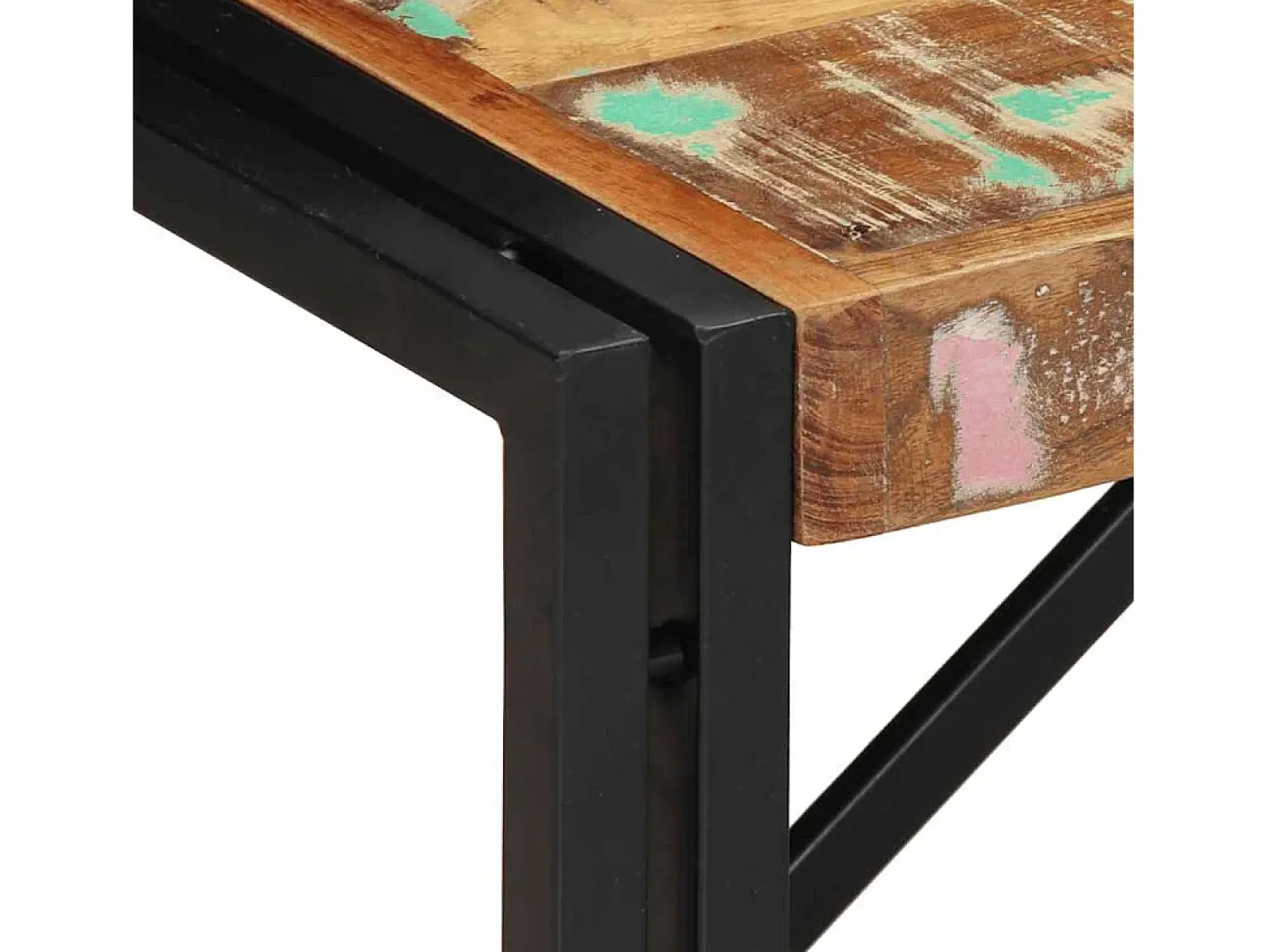 Mesa De Centro| Mesa de centro | Mesa de apoio 80x40x35 cm madeira maciça recuperada Multicor